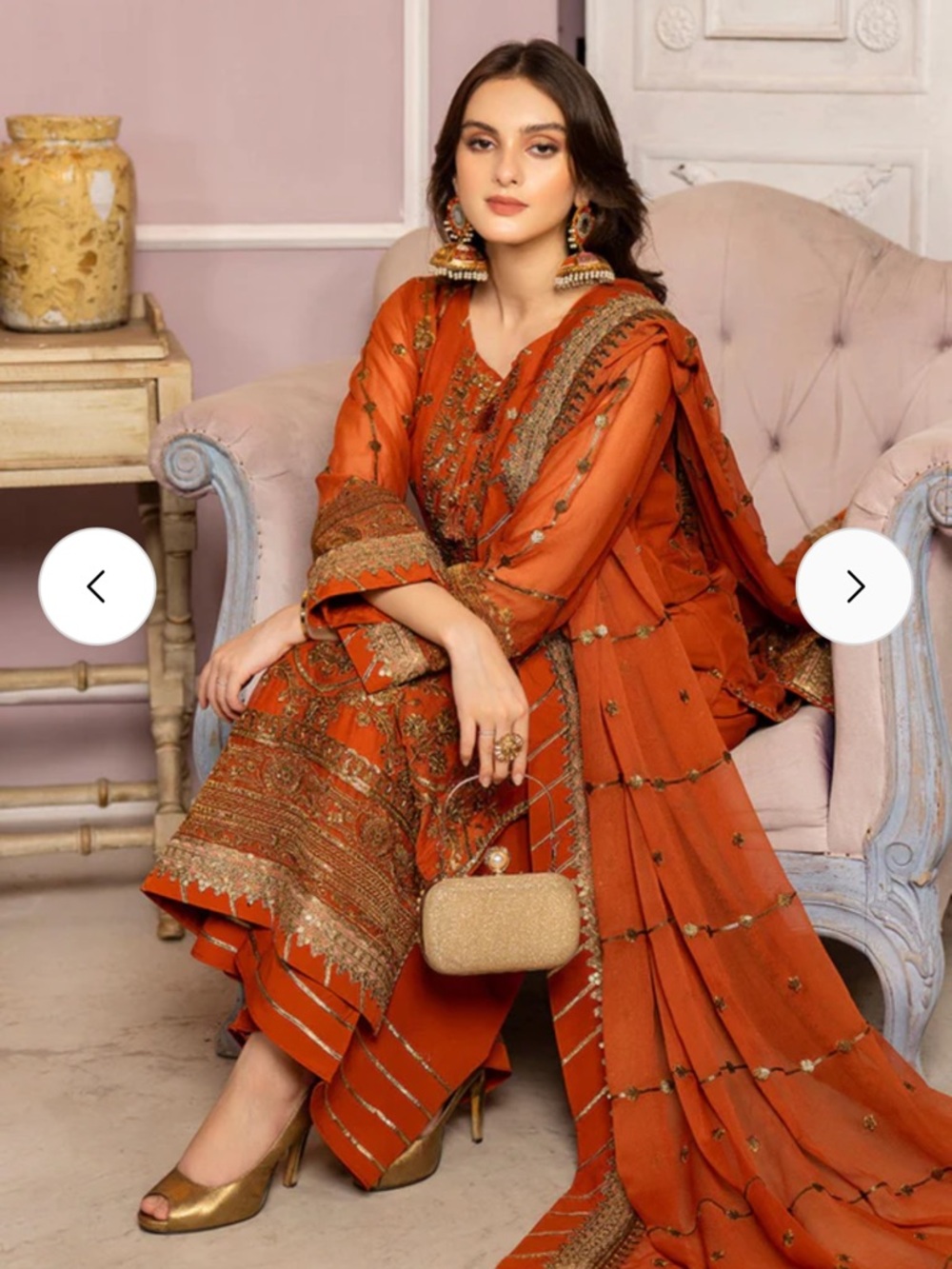 Pakistani Indian Bollywood 3pc kurta duputta pants WOW!! - Picture 5 of 13